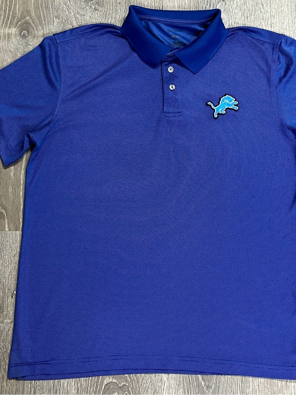 Detroit Lions Blue Polo Shirt with logo